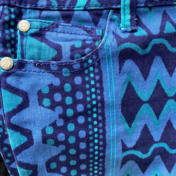 Celebrity Pink Moroccan Blue Pattern Jeans - Picture 7 of 9